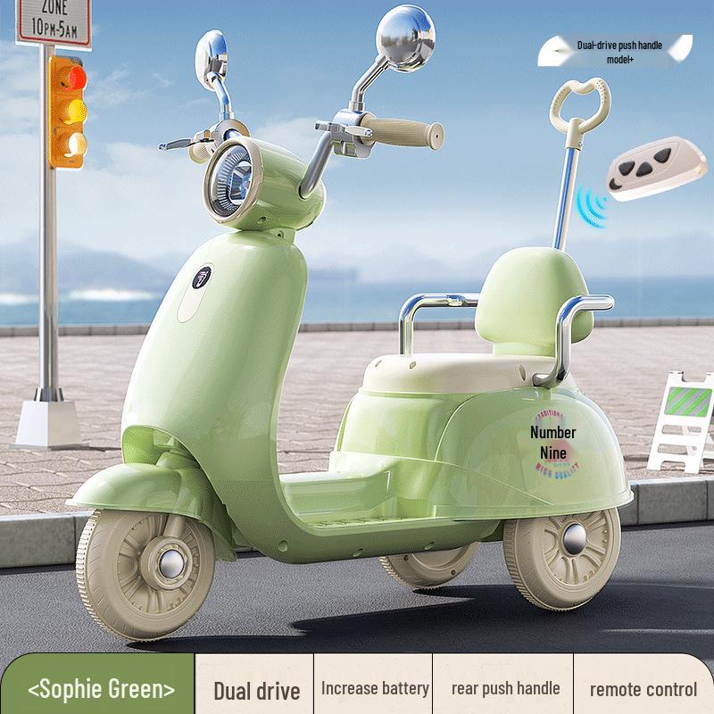 2024 Model Children's Electric Tricycle for Boys and Girls, Ages 3-12, Long Range, Pushable.