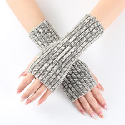 Warm Cross-Border Knitted Striped Sleeves: Fashionable Cold-Weather Arm Warmers