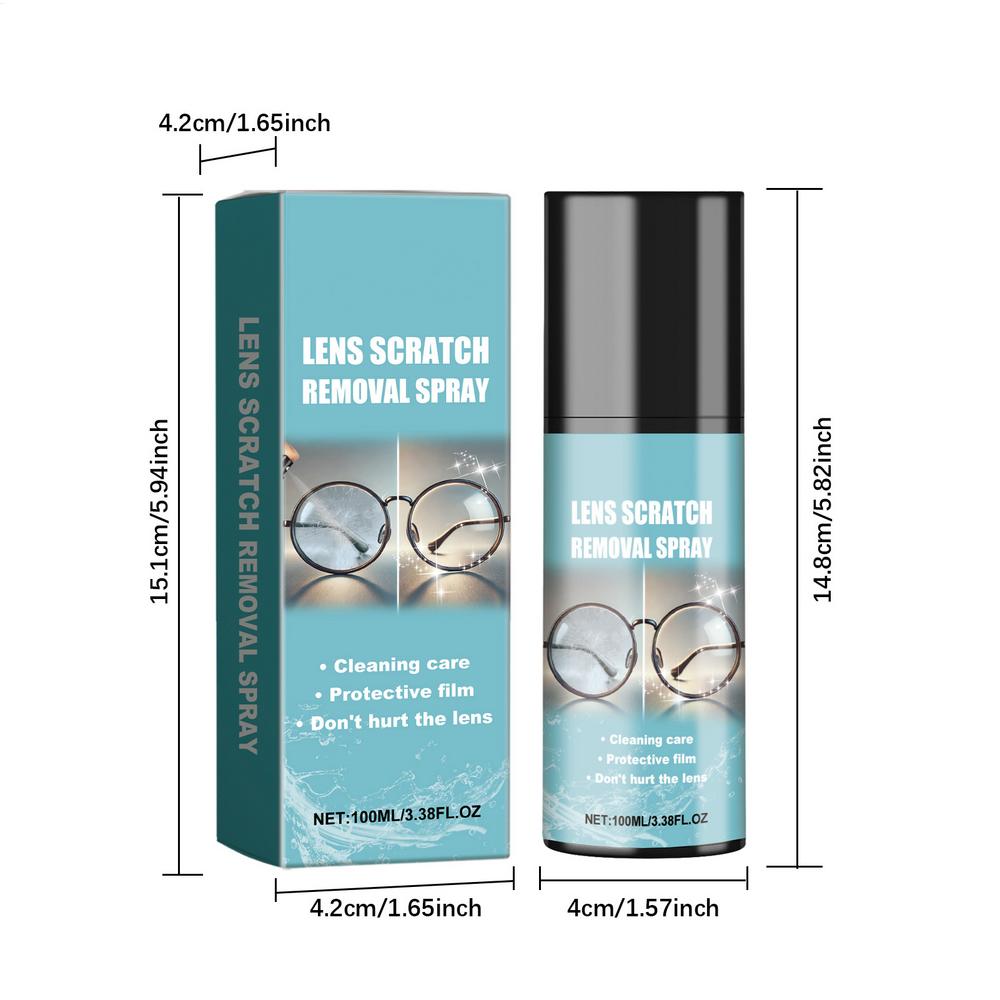 100ml Lens Cleaning Spray Anti-fogging Glasses Cleaner Scratch Remover Multipurpose Care Liquid for Eyeglasses Screen Camera