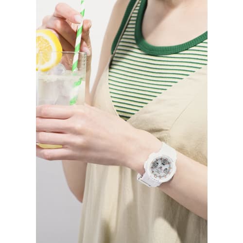 Casio Watch Babygie [] BEACH TRAVELER Radio Solar BGA-2500-7AJF Women's White
