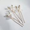 Pearl Crystal Hair Pins Comb Set Bridal Wedding Hair Accessories Handmade U-shaped Hairpins air Comb for Bridesmaids,Prom