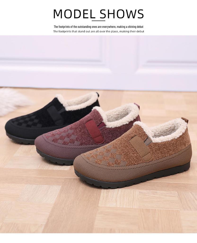 Women's Fashion Snow Boots, Warm Ankle Boots with Soft Soles, Velvet-Lined, Cold-Proof, Thick Cotton, Comfortable Footwear.