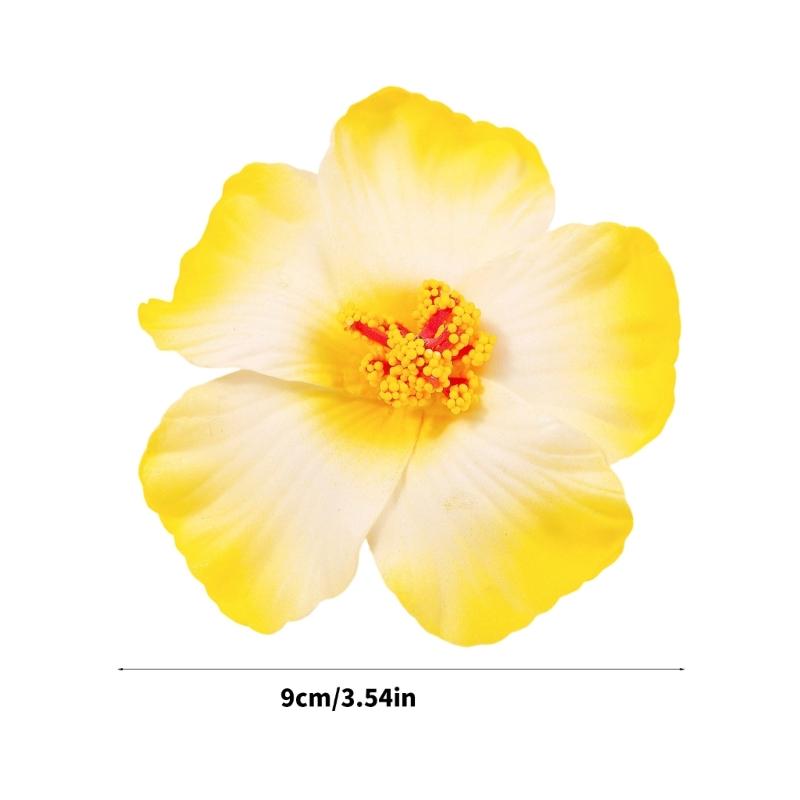 5 Pieces Tropical Flower Hair Clip for Women Girls Lightweight Comfortable Hair Ornament Secure Grip Cloth Fabric