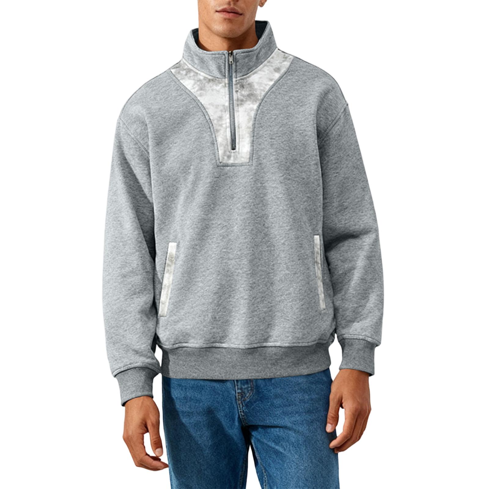 

Men s Hoodie Loose Long Sleeves Round Neck L