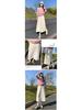 Woolen A-Line Umbrella Skirt for Women – Autumn/Winter 2025, Pear-Shaped Merade Color, Elegant Long Half Skirt