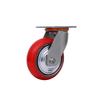 Heavy-Duty Silent Universal Wheels - Iron Core Polyurethane Arc, 4/5/6/8 Inch, for Mechanical Carts