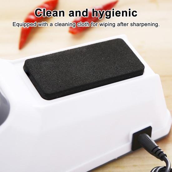 Electric Knife Sharpener Non-slip Base Easy To Clean USB Powered Multifunctional Ergonomic Design Knife Sharpener