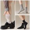 25-Pair Women's Mid-Tube Cotton Socks - Spring & Autumn, Anti-Pilling, Versatile Colors