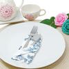 6-piece Set Meal Mat Woven Round Mat Beige Tableware Cup Pad
