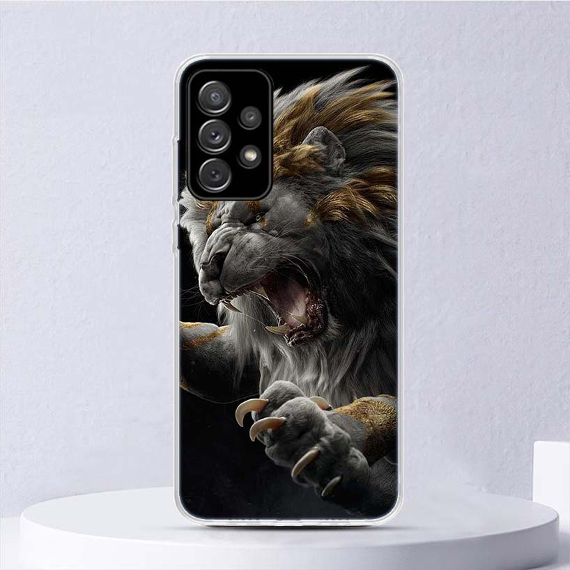 Lion Alpha Male Cub Soft Case For Samsung Galaxy A15 A14 A13 A12 A55 A54 A53 A52 Phone Cover A35 A32 A33 A25 A23 A22 A05S A04S G