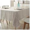 Jacquard Embroidery Imitation Cotton And Linen Fringed Tablecloth, Rectangular Coffee Table Dining Table Cloth, Cover Towel Lace