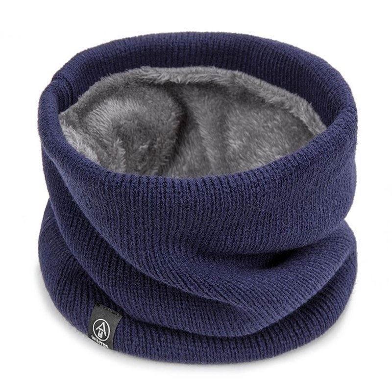 1PC Warm Knitted Scarf Thickened Plush Windproof Winter Neck Gaiter Cold Weather Outdoor Sport Ski Running Men Women Tube Scarf