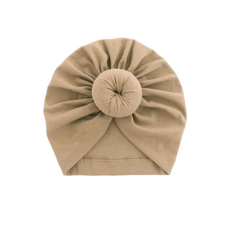 Infant Turban Baby Hat Solid Cotton Headwraps for Newborn Baby Girl Boy Cap Kids Donut Knot Beanies Bonnet Hair Accessories