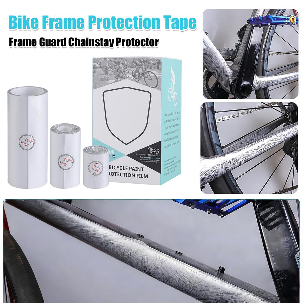 Mountain Bike Frame Guard Chainstay Protector Clear Bicycle Paint Protective Film Bicycle Stickers Tape for Cycling Decoration