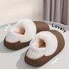 Waterproof Slippers, Anti-slip, Warm, Thick-soled Bags with Heels, and Fluffy Cotton Shoes for Outerwear