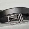 Black Buckle Dd Logo Embossed Cowhide Belt Dbbe3f045bk