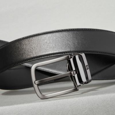 Black Buckle Dd Logo Embossed Cowhide Belt Dbbe3f045bk