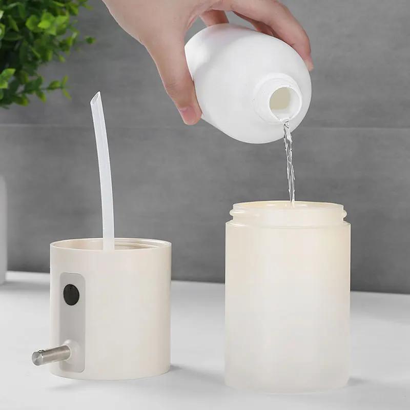 Dispensador automático de jabón de espuma para manos con inducción, portátil, con carga magnética, para mesa.
