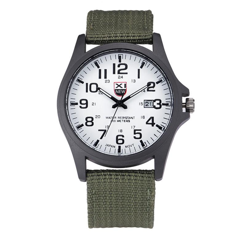 XINEW Cheap Watches Men's Nylon Calendar Army Quartz Watch