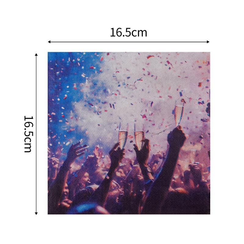 

20 шт./упак. 33*33 см 2-слойные одноразовые салфетки для вечеринок с пейзажным узором