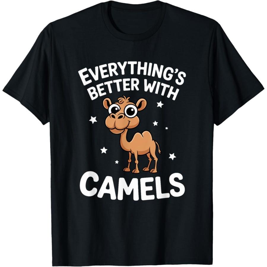 

Camel Lover Adults or Kids Boys Girls Camels T-Shirt XXXXXL чорний