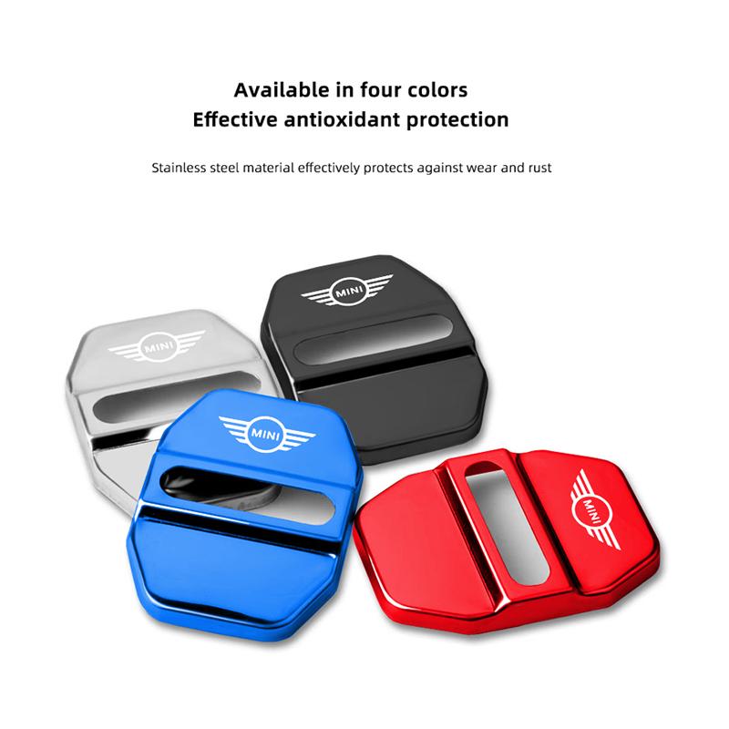 4 Pièces Cache-Serrure de Porte de Voiture Décoratif Auto Pour MINI One Cooper JCW Countryman Clubman Cabrio Paceman Coupe Roadster F57 Cache-Moyeux