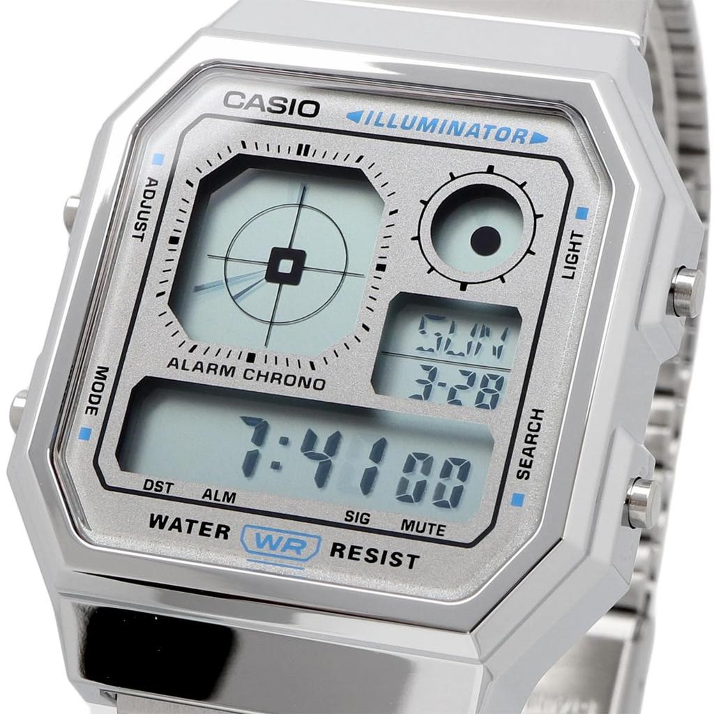 Casio Standard Vintage Series Silver with Metallic Overseas Model Analog-Digital Watch, A130WE-7A, Unisex, Gray, [Used]