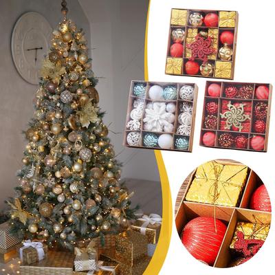 Christmas Ball Ornaments Set Pendants Xmas Baubles Xmas Decor for Living Room Party Supplies