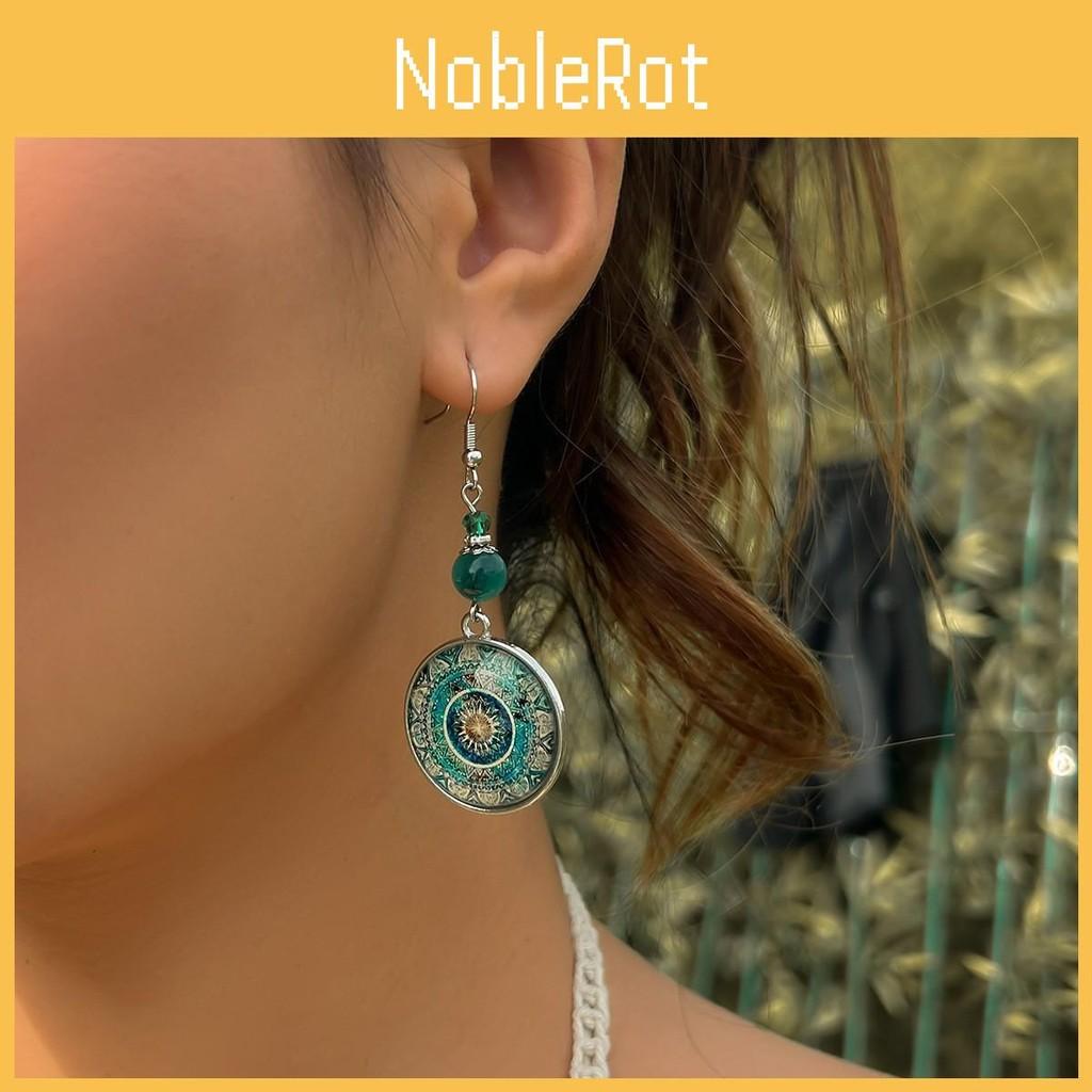 Dazzling Floral Vintage And Geometric Drop Earrings With Stunning Electroplated Finish