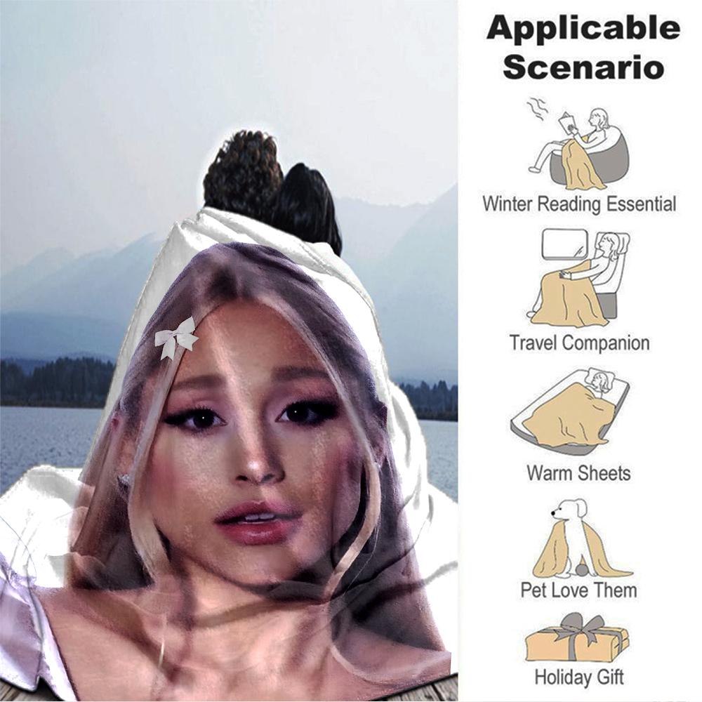 Modern Fashion Portrait Blanket Soft Throw Blanket For Home Bedroom Bed Sofa Travel Office Solid Christmas Blanket