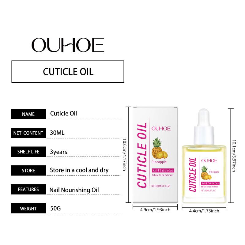 Cuticle Nail Care Oil Pineapple Enriched Formula for Gentle Moisturizing of Dry Hands Daily
