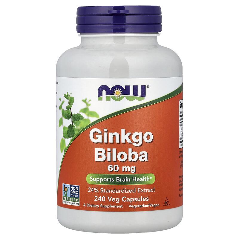 Ginkgo Biloba, 60 Mg, 240 Veg Capsules