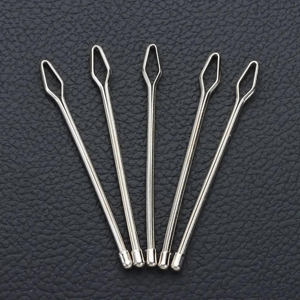 Hand Tool Belt Ribbon Wearing Tools Clip Tweezers Wearing Threaders Guide Elastic Rope Threader Stainless Steel Easy Threaders