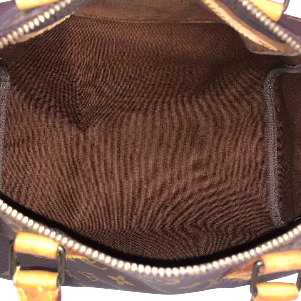 Used Louis Vuitton Monogram Speedy 30 M41526 Boston Bag Canvas Brown Authentic 1212