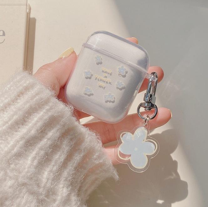 Fresh flower is suitable for AirPods 1 generation earphone protective case Apple's new third generation Pro1 generation i11 soft case