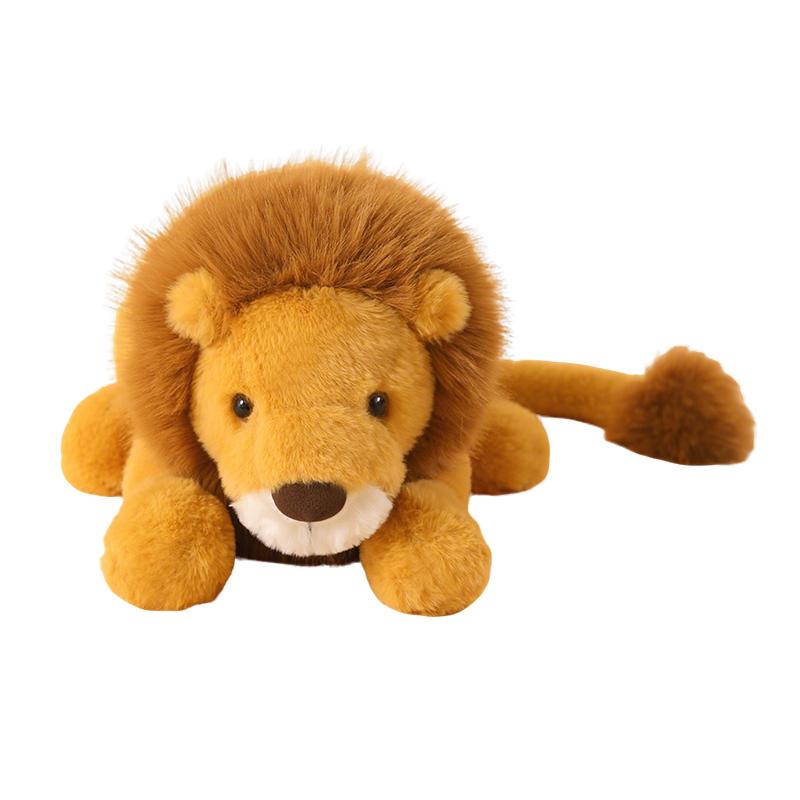 Simulation Lion Plush Toys Stuffed Animal Fluffy Doll Huggable Christmas Halloween Birthday Gift Home Decor