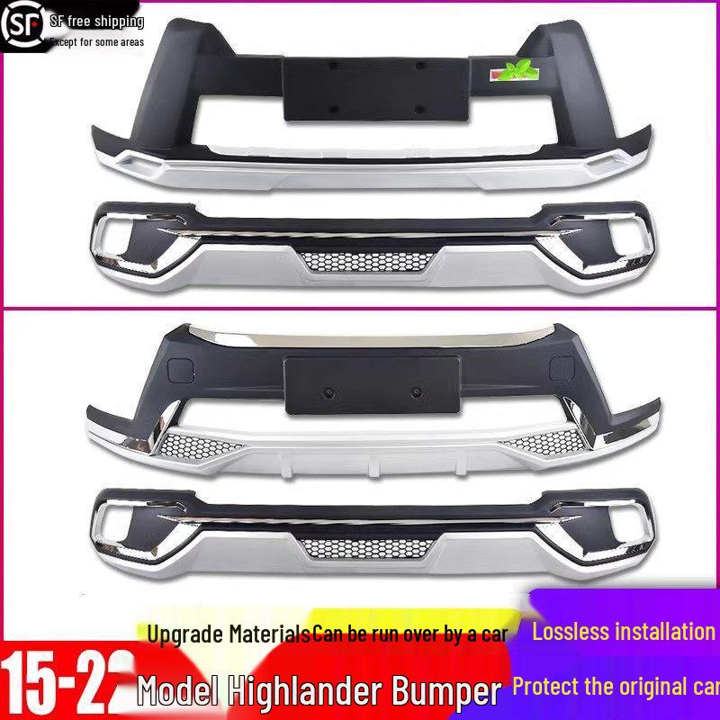 Front and Rear Bumper Kit for Toyota Highlander (2015-2022) 15-17 Rear Bumper (Gen 1 Thicker Material)
