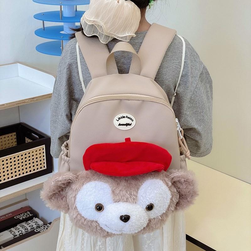 High-value cute backpack plush doll new trend cartoon children's backpack large-capacity spine protection schoolbag