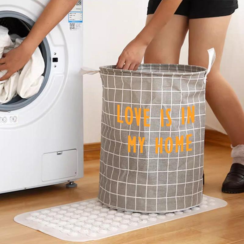 Household Fabric Laundry Basket Laundry Basket Foldable Laundry Basket Storage Basket for Dirty Clothes Storage Bucket Laundry Basket