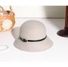 2025 Women's British Retro Wool Felt Hat: Autumn/Winter Fashion Belted Bucket Hat