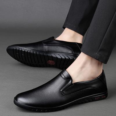 Modemarke Herrenschuhe Echtes Leder Mode Frühling Sommer Herren Slipper Kleidung Flach Hohe Qualität Herren Slipper Bequemes Business-Schuhwerk