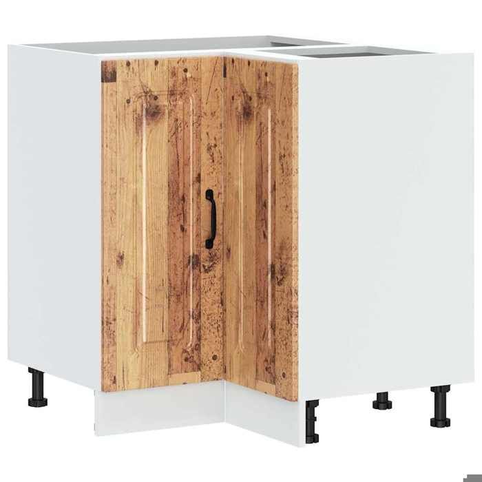 VidaXL Kalmar Corner Kitchen Cabinet Old Wood Engineered Wood 853515