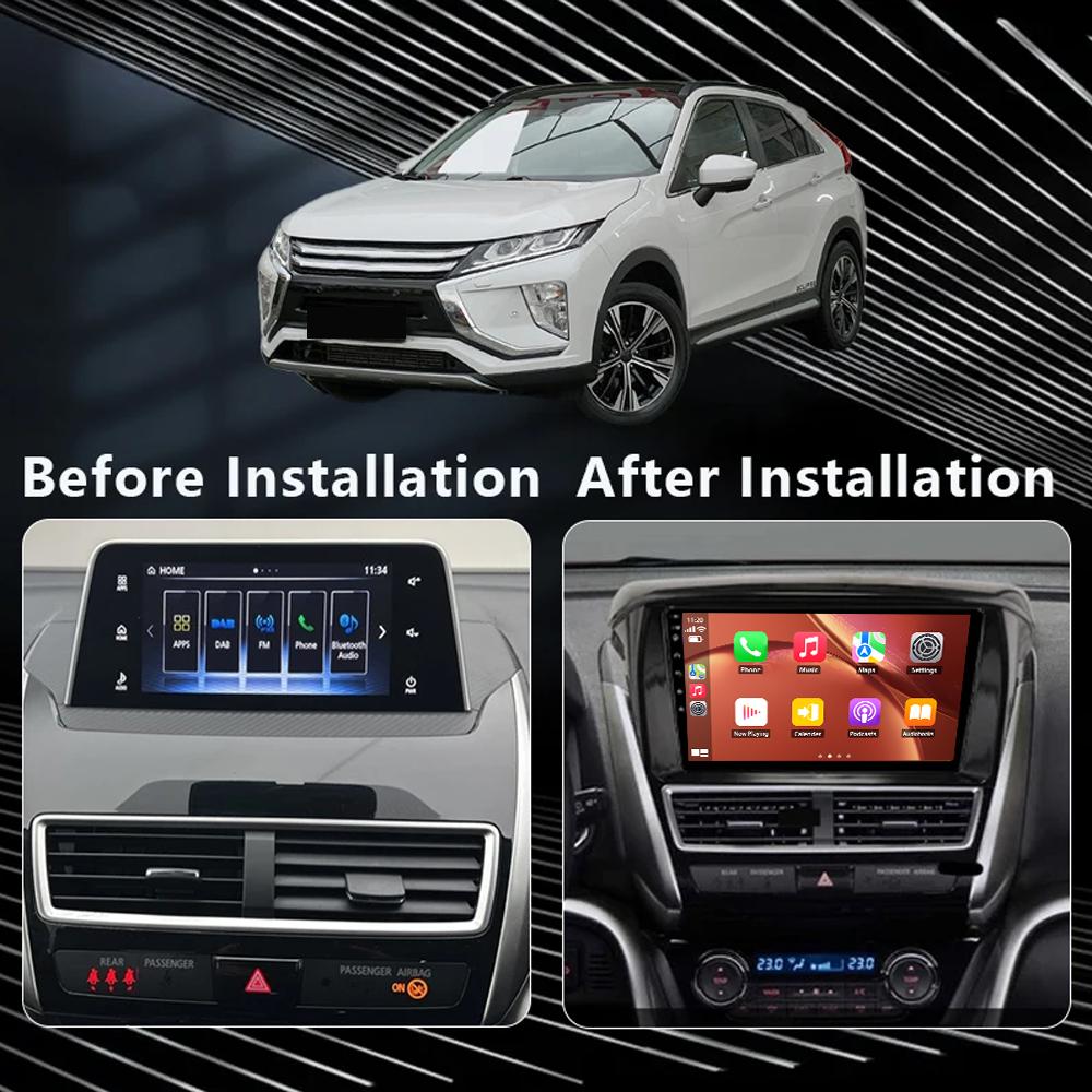 Android Car Radio For Mitsubishi Eclipse Cross 2017-2022 Multimedia Bluetooth Player Navigation 4G GPS Carplay Stereo