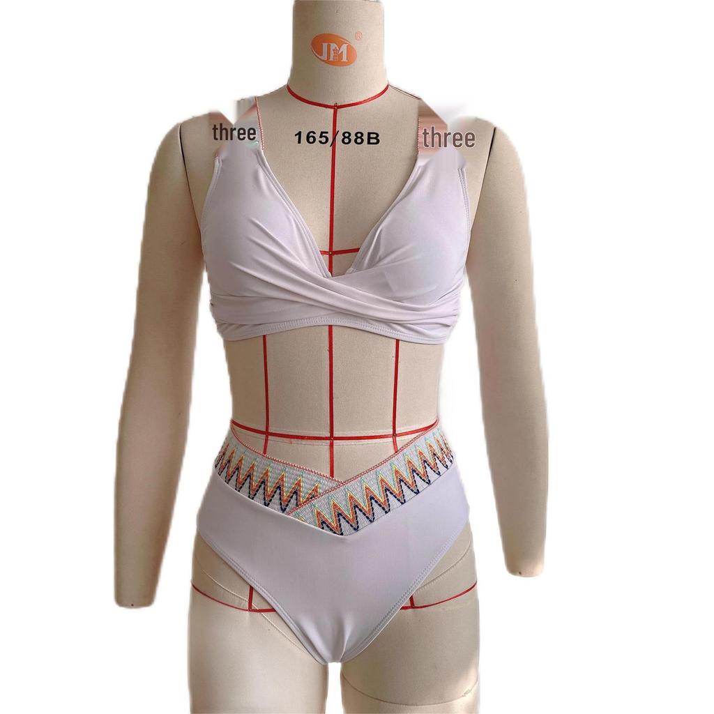 Nuovo Bikini in Pizzo a Vita Alta Due Pezzi - Stile Europeo e Americano