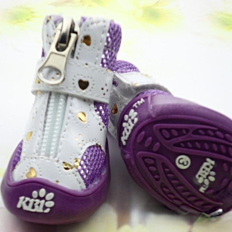 Pantofi respirabili din plasă aurie pentru animale de companie Pantofi pentru câini ursuleț de pluș pantofi pentru câini cu fund anti-alunecare pantofi pentru câini pentru câini de talie mică.