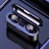 F9 Black ABS Home Office Wireless Headphone Touching Control Digital Display In Ear Stereo Earphone