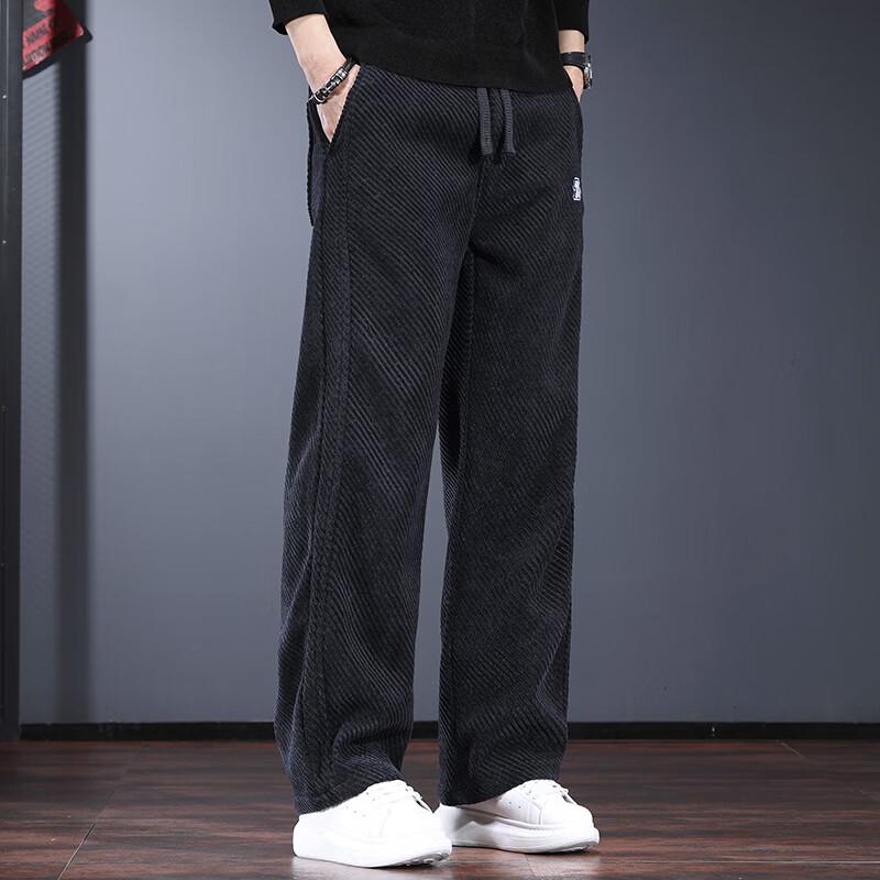 Jierayno Men's Loose Fit Straight Leg Casual Pants