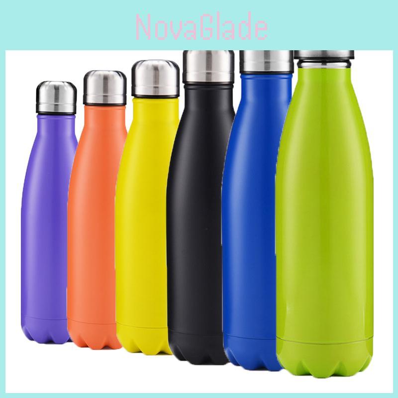 Sports 500ml Water Bottle Double Wall Vacuum Insulated Cola Shape Bottle Water