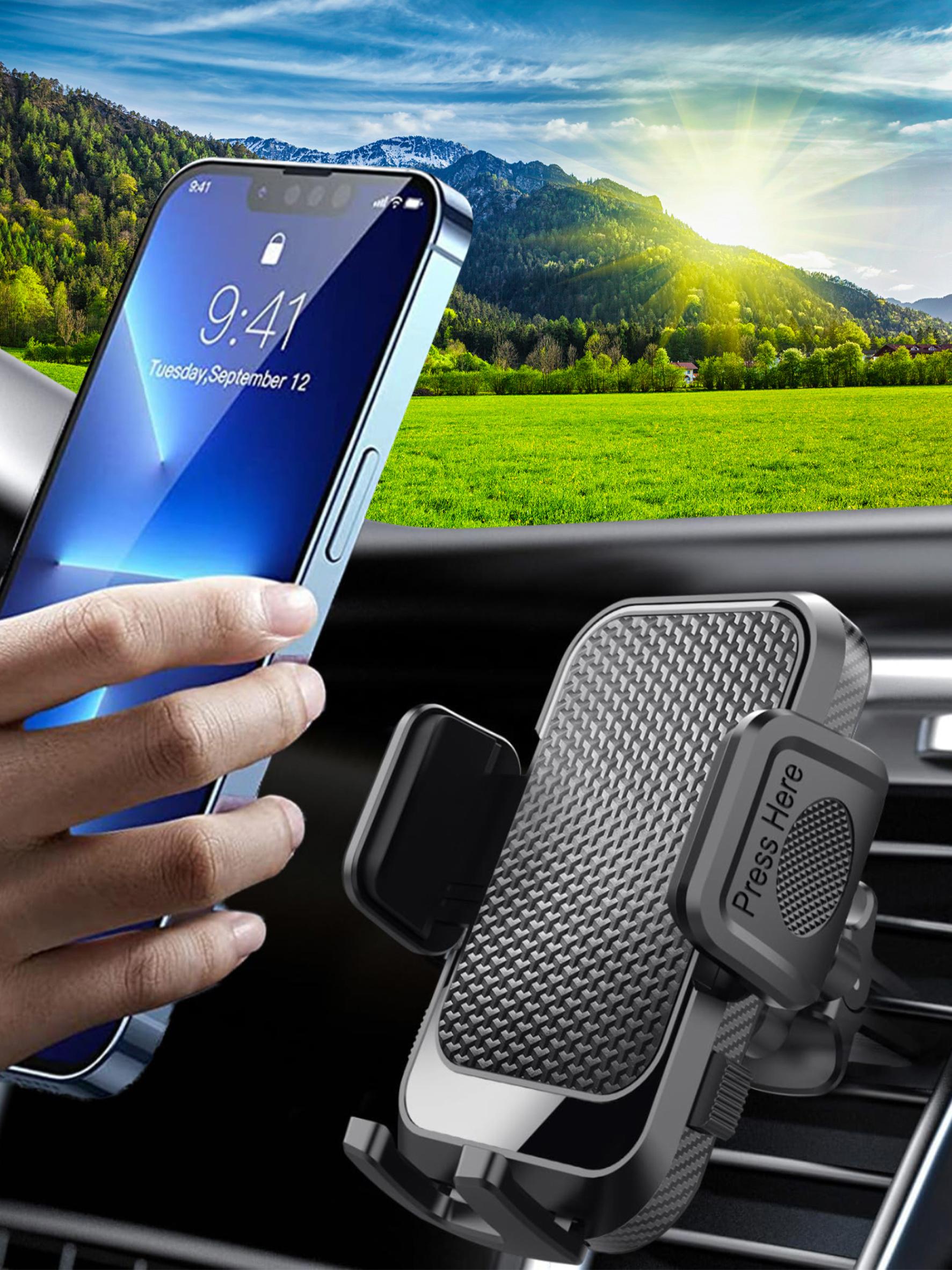 

Ultra Stable Car Vent Phone Mount | Universal Fit for 99% Vents, One-Button Lock чёрный