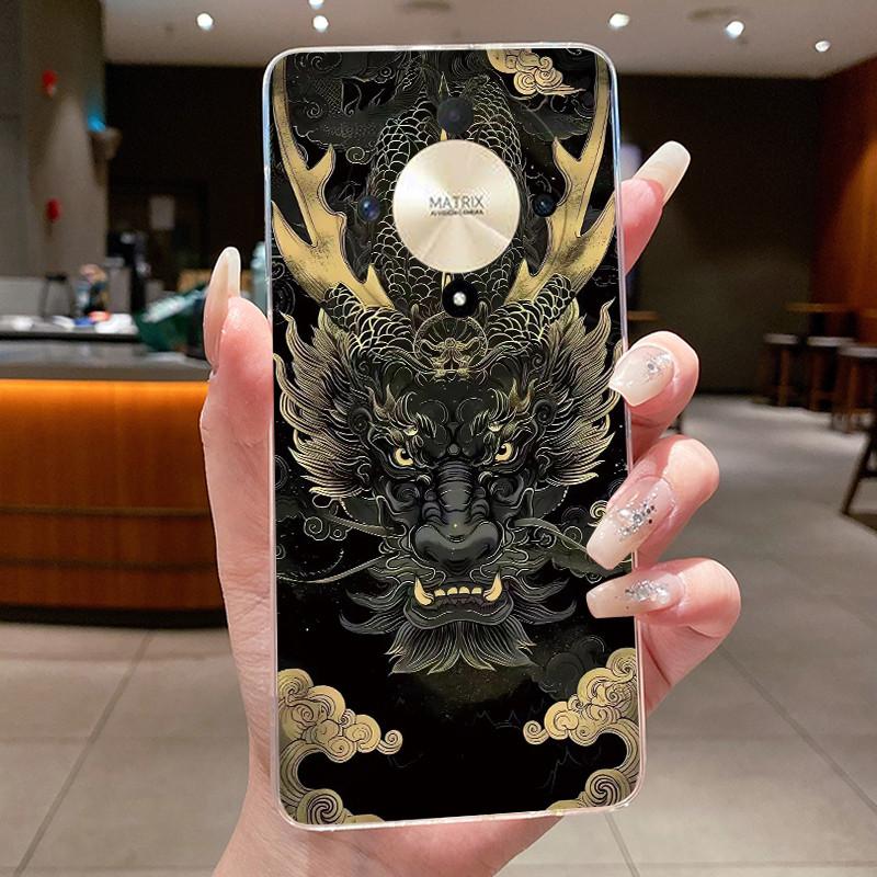 Casing For Honor X9b X9a Magic 6 5 Lite 5G Luxury Dragon Cute Cool Boys Girls Transparent Soft silicone Back Cover Phone Case
